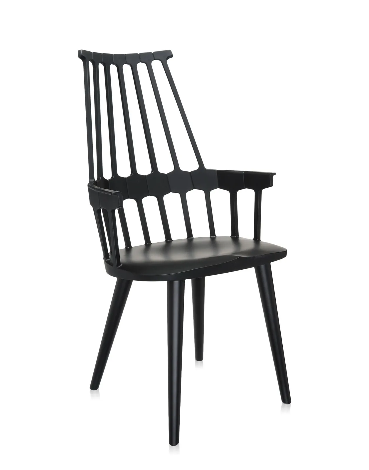 Кресло Comback (черное) на деревянных ножках Kartell, арт. 5954/09 — изображение товара 2
