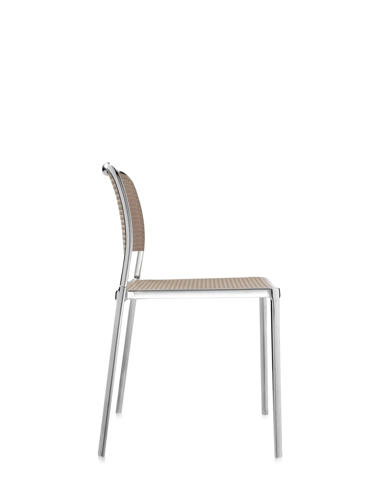 Стул Audrey Shiny (бежевый/хромированный) Kartell, арт. 5877/L4 — изображение товара 3