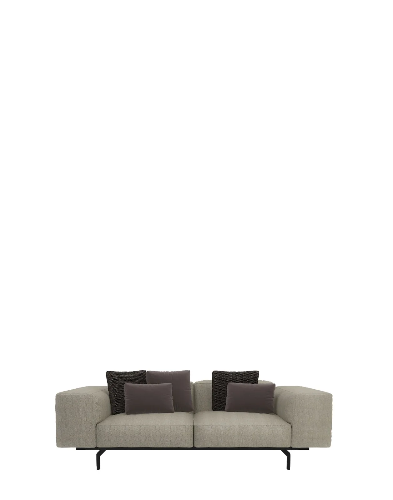 Диван Largo (бежевый) двухсекционный Kartell