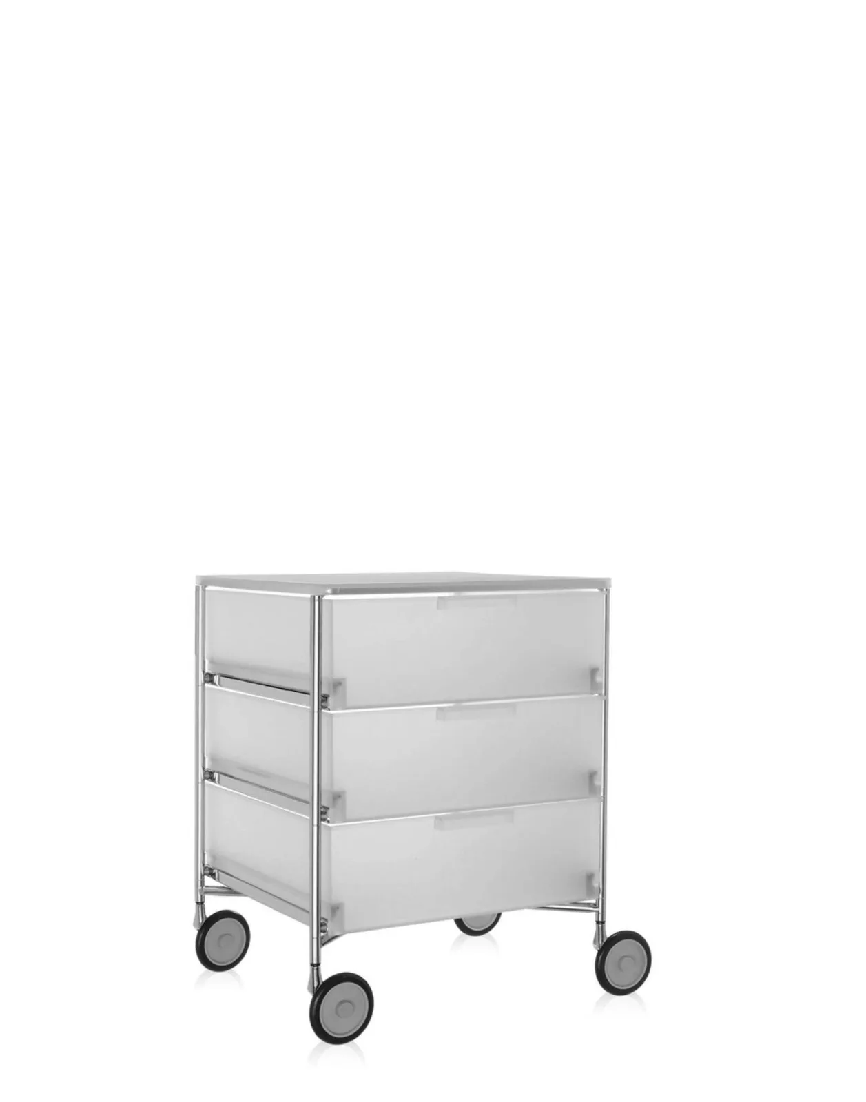 Контейнер Mobil на колесах (белый) с тремя ящиками Kartell, арт. 2010/L1 — изображение товара 2
