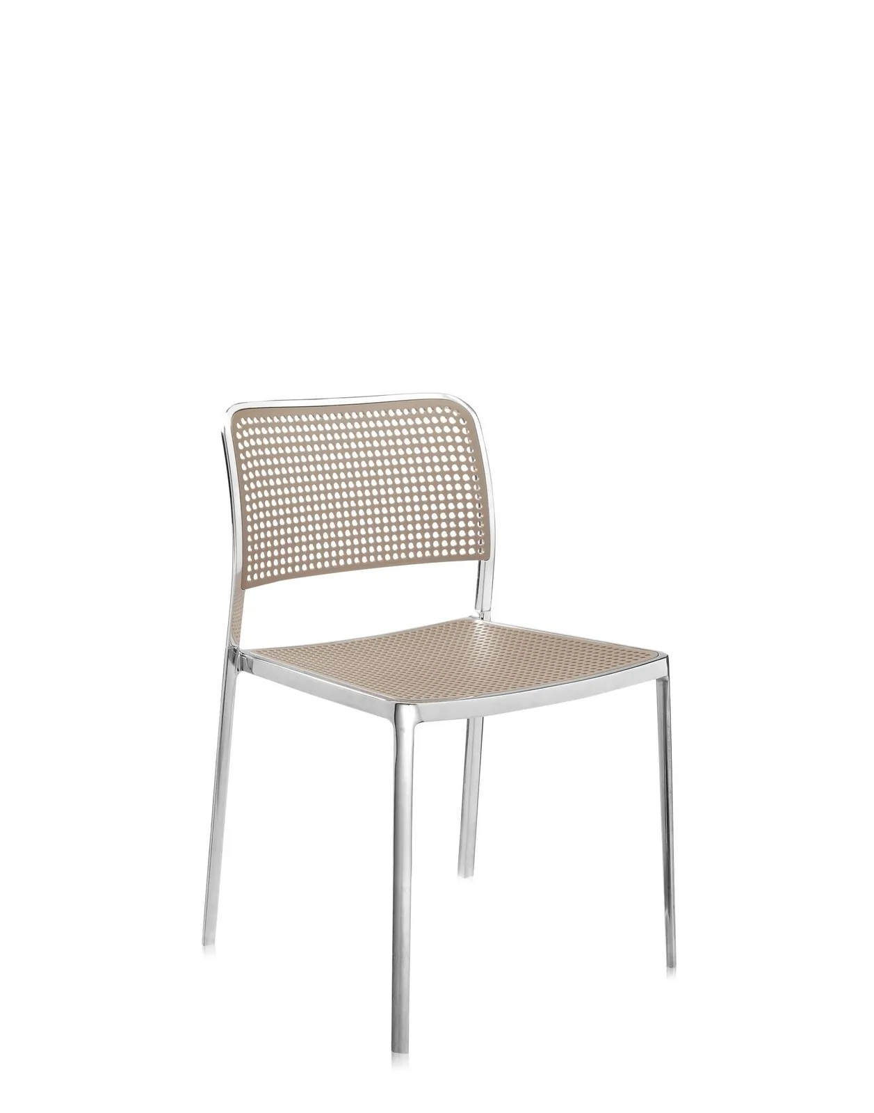 Стул Audrey Shiny (бежевый/хромированный) Kartell, арт. 5877/L4 — изображение товара 4