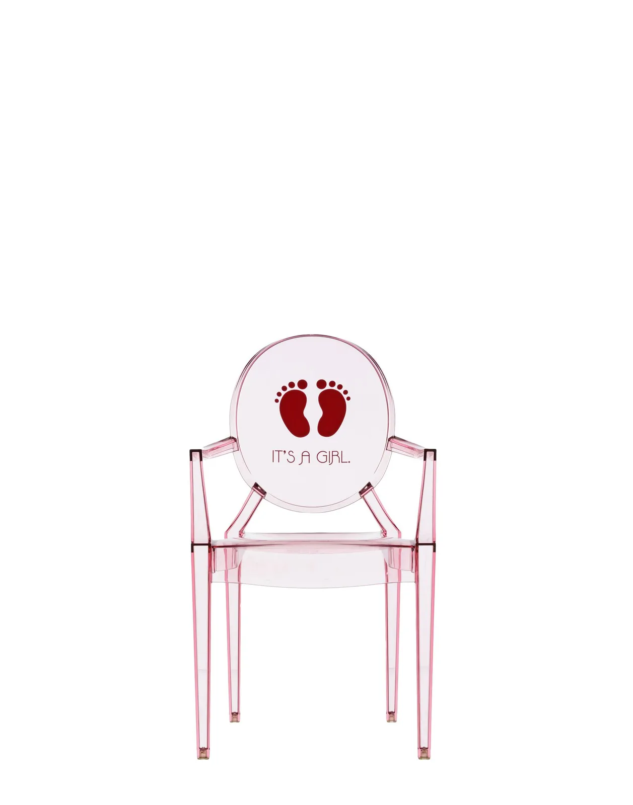 Стул детский Lou Lou Ghost (розовый) с рисунком Kartell, арт. 2855/88 — изображение товара 1