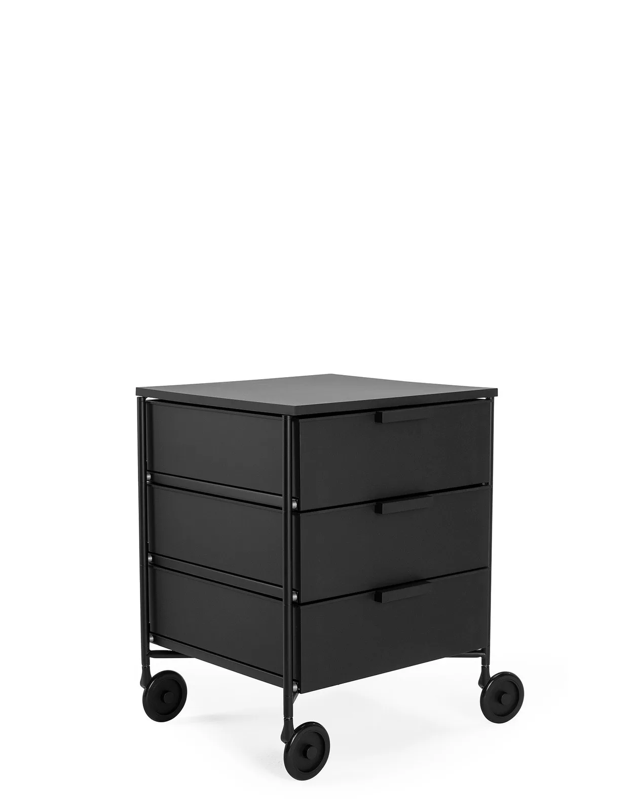Контейнер Mobil на колесах (черный матовый) с тремя ящиками Kartell, арт. 2012/09 — изображение товара 3