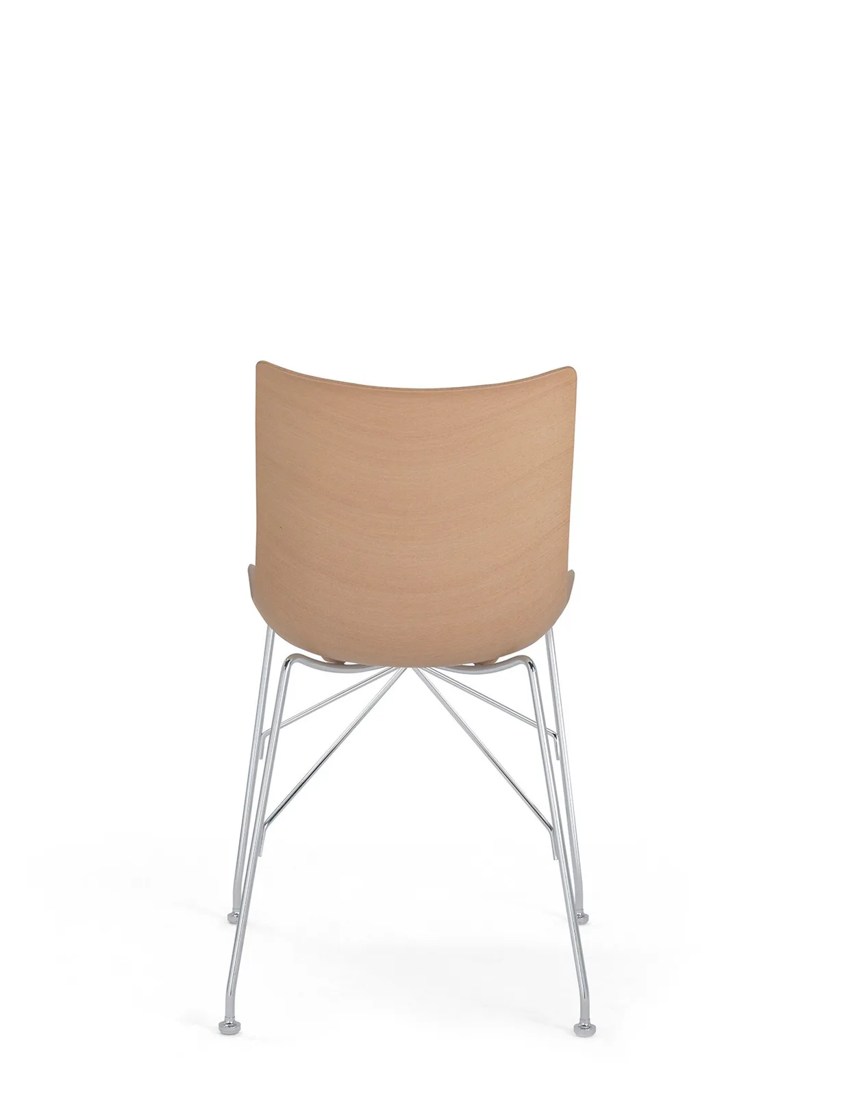 Стул P/Wood (дерево/хромированный) высота сиденья 43,5 см Kartell, арт. 4911/CC — изображение товара 4
