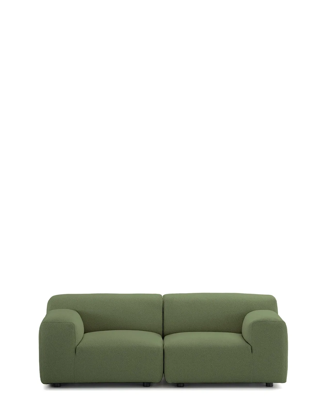 Диван Plastics Duo (зеленый) 228х88см, высота подлокотника 64см, в ткани Orsetto Kartell