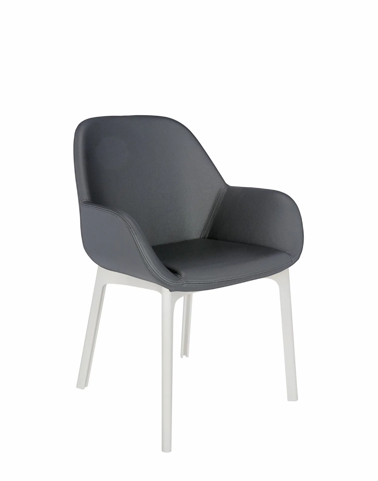 Кресло Clap (белое/серое) эко-кожа Kartell, арт. 4183/BG — изображение товара 4