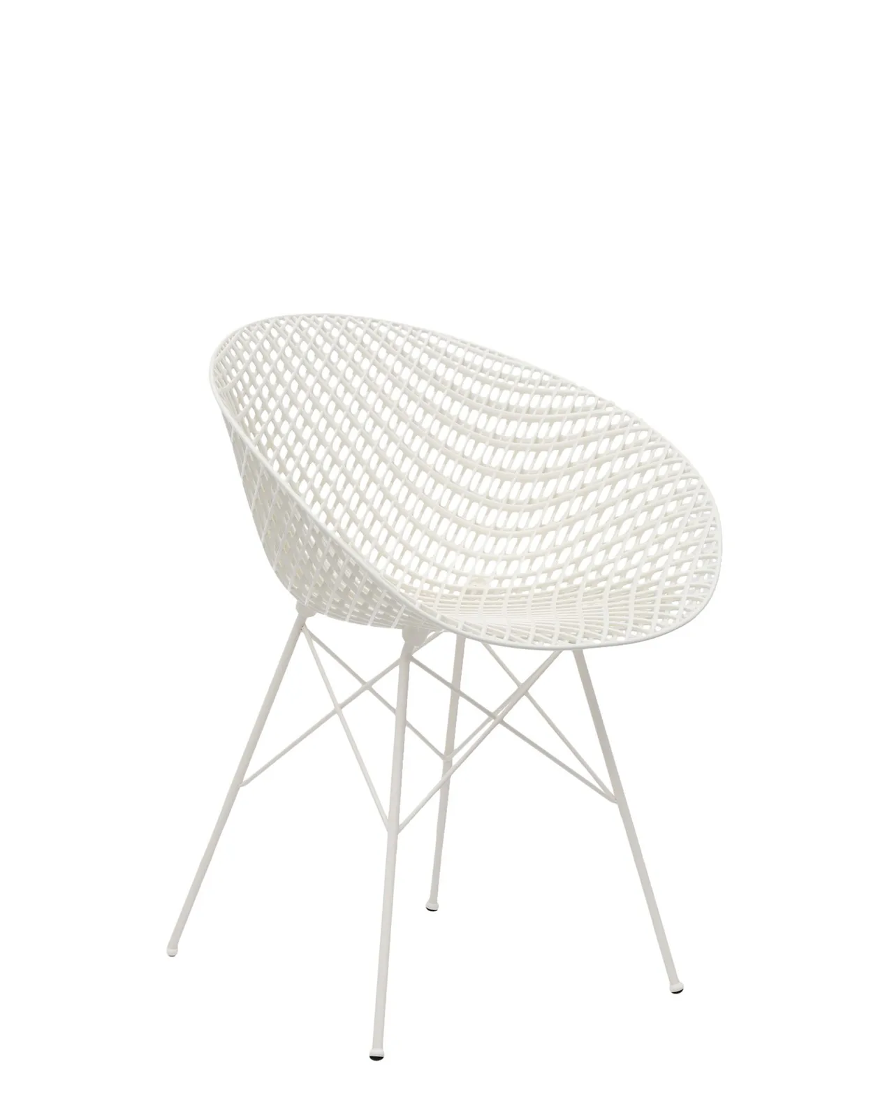 Кресло Smatrik (белое) для улицы на ножках Kartell, арт. 5836/03 — изображение товара 2