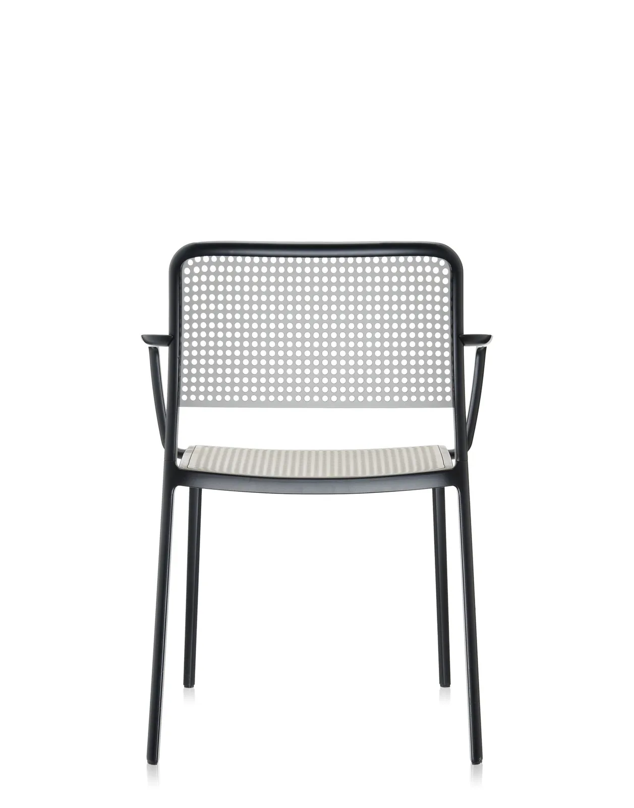 Стул Audrey с подлокотниками (белый/алюминиевый) Kartell, арт. 5876/N3 — изображение товара 4