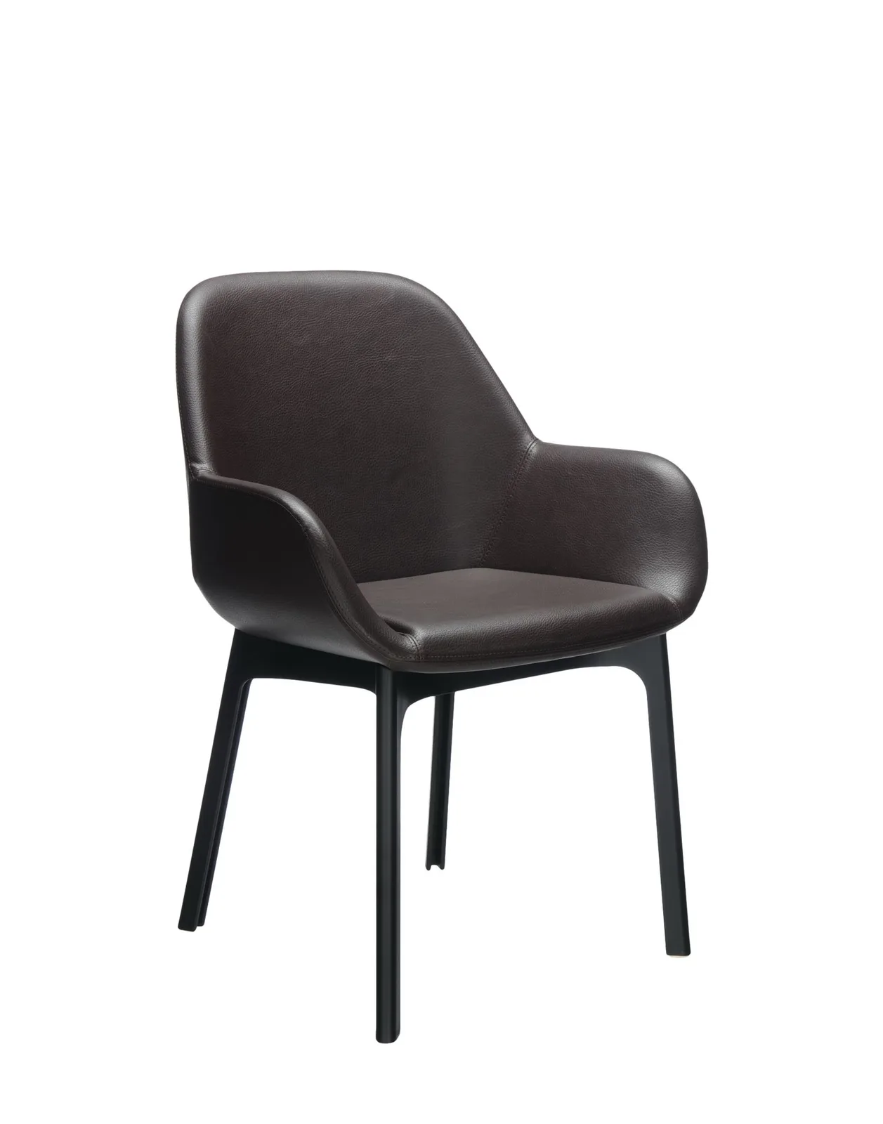 Кресло Clap (черное/коричневое) эко-кожа Kartell, арт. 4183/NM — изображение товара 4