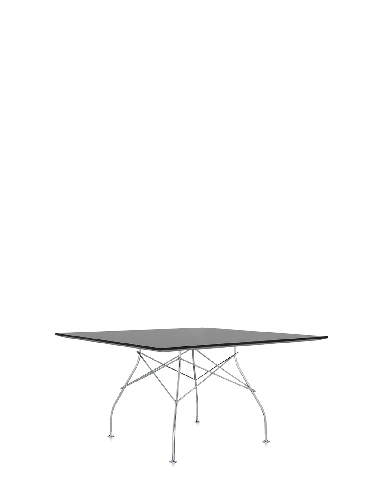 Стол Glossy (черный/хромированный) 130x130см Kartell, арт. 4560/3P — изображение товара 3