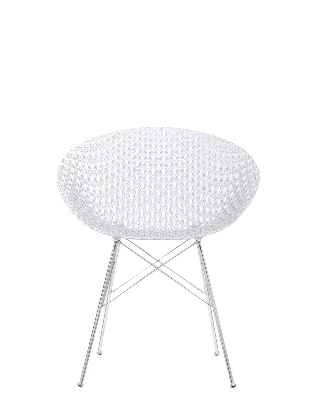 Кресло Smatrik (кристалл/хромированное) на ножках Kartell