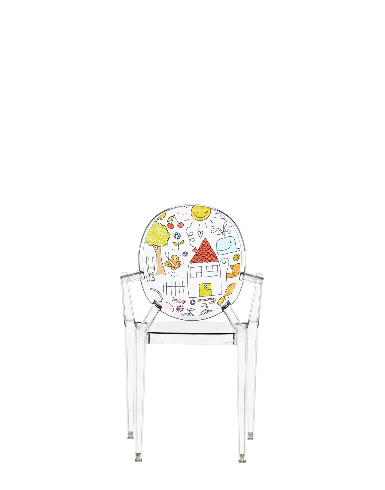 Стул детский Lou Lou Ghost (кристалл) с рисунком Kartell, арт. 2855/22 — изображение товара 4