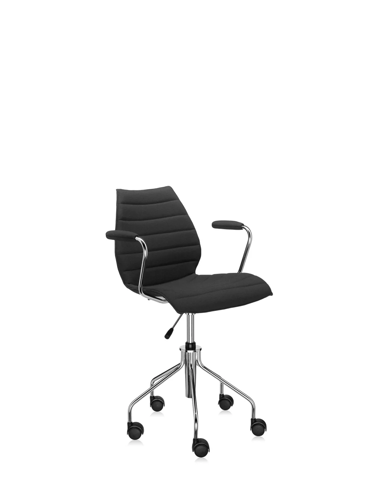 Кресло Maui Soft на колесах (черное) в ткани Trevira Kartell, арт. 2897/BB — изображение товара 4