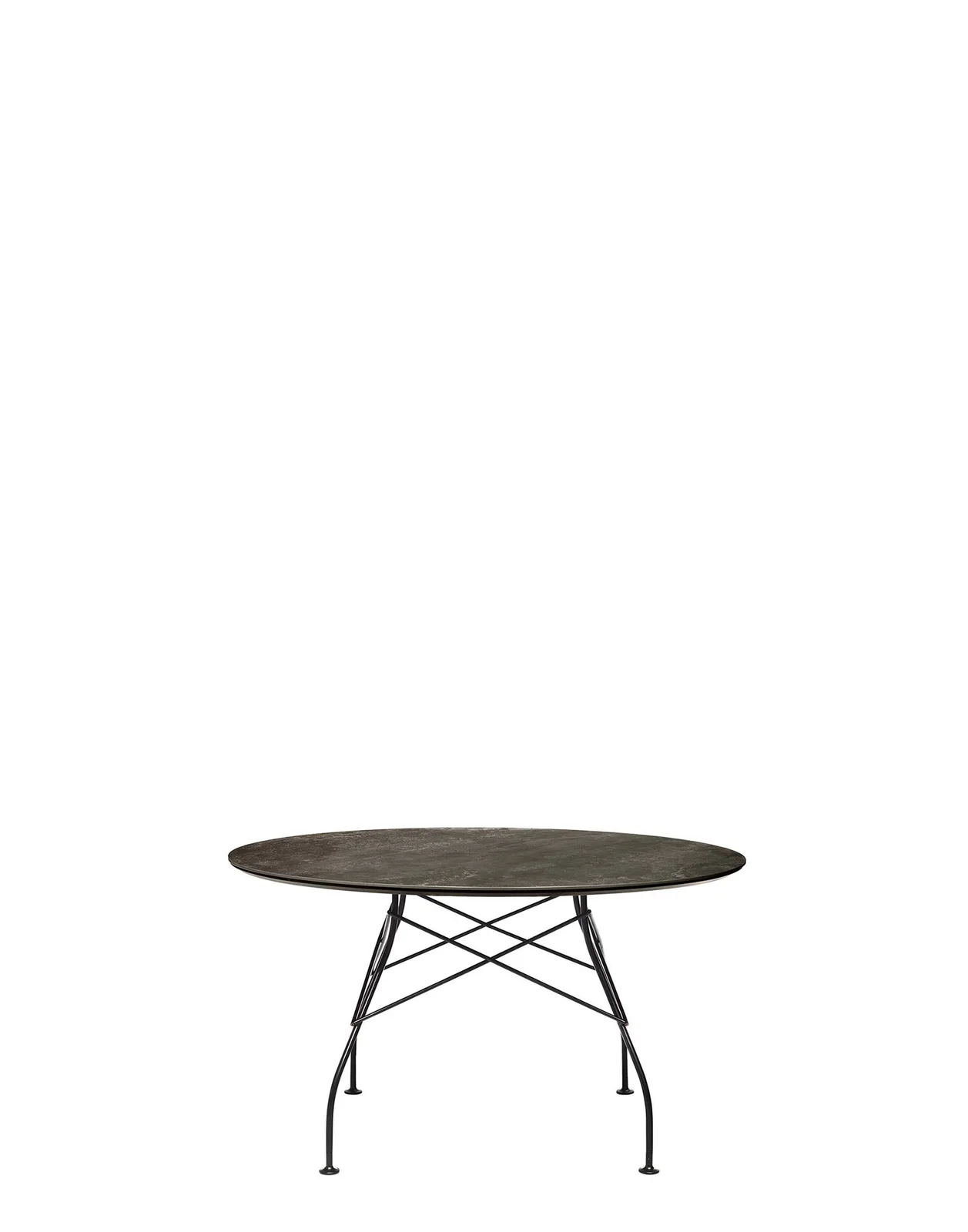 Стол Glossy (черный) диаметр 128см, мрамор Kartell, арт. 4578/CN