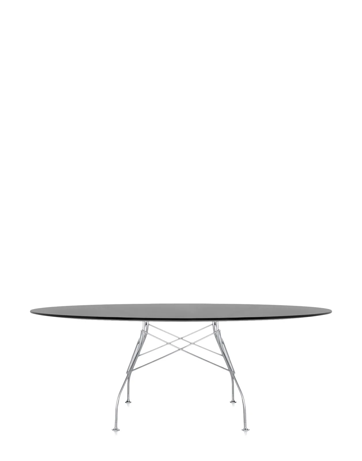 Стол Glossy (черный/хромированный) 194x120см Kartell, арт. 4562/3P