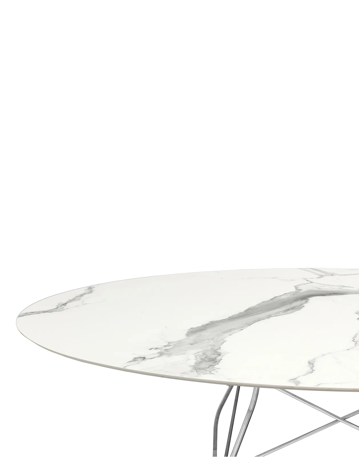 Стол Glossy (белый/хромированный) 192x118см Kartell, арт. 4572/MB — изображение товара 2