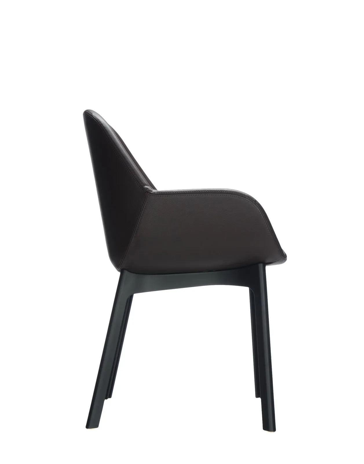 Кресло Clap (черное/коричневое) эко-кожа Kartell, арт. 4183/NM — изображение товара 3
