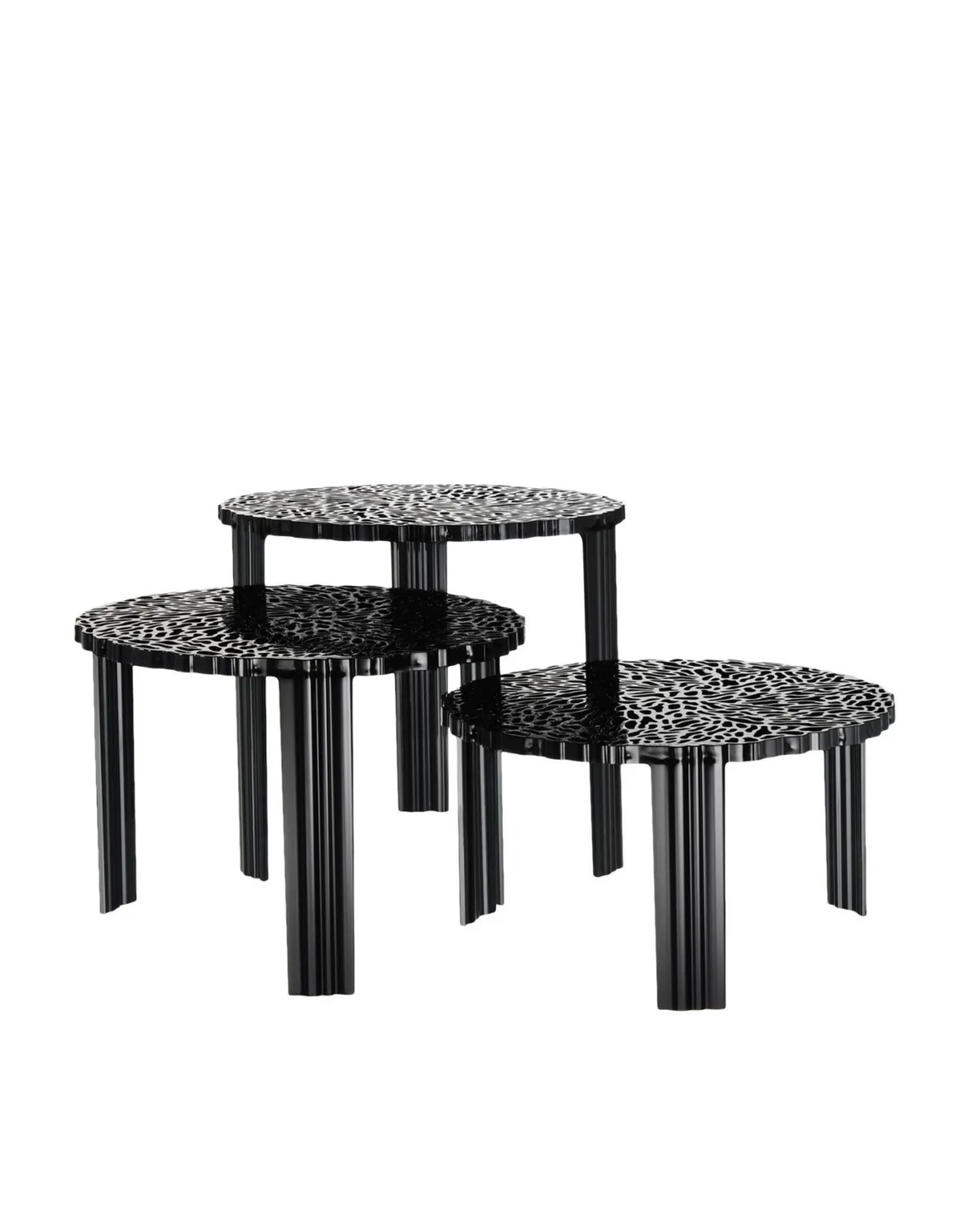 Столик журнальный T-Table (черный) высота 28см Kartell, арт. 8500/NE — изображение товара 4