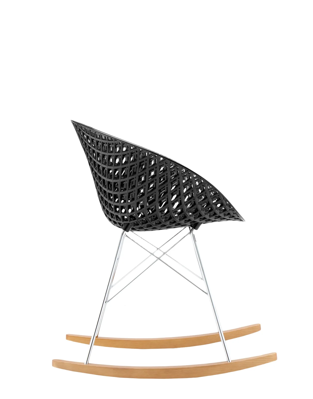 Кресло Smatrik (черное/дерево) на салазках Kartell, арт. 5835/B9 — изображение товара 3