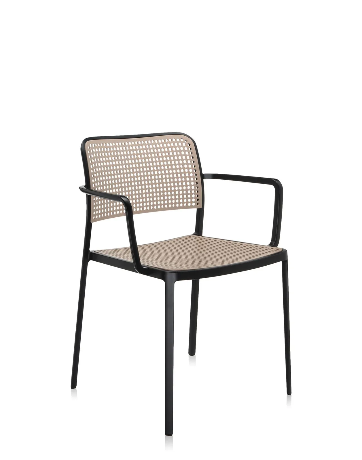 Стул Audrey с подлокотниками (черный/алюминиевый) Kartell, арт. 5876/N4 — изображение товара 2