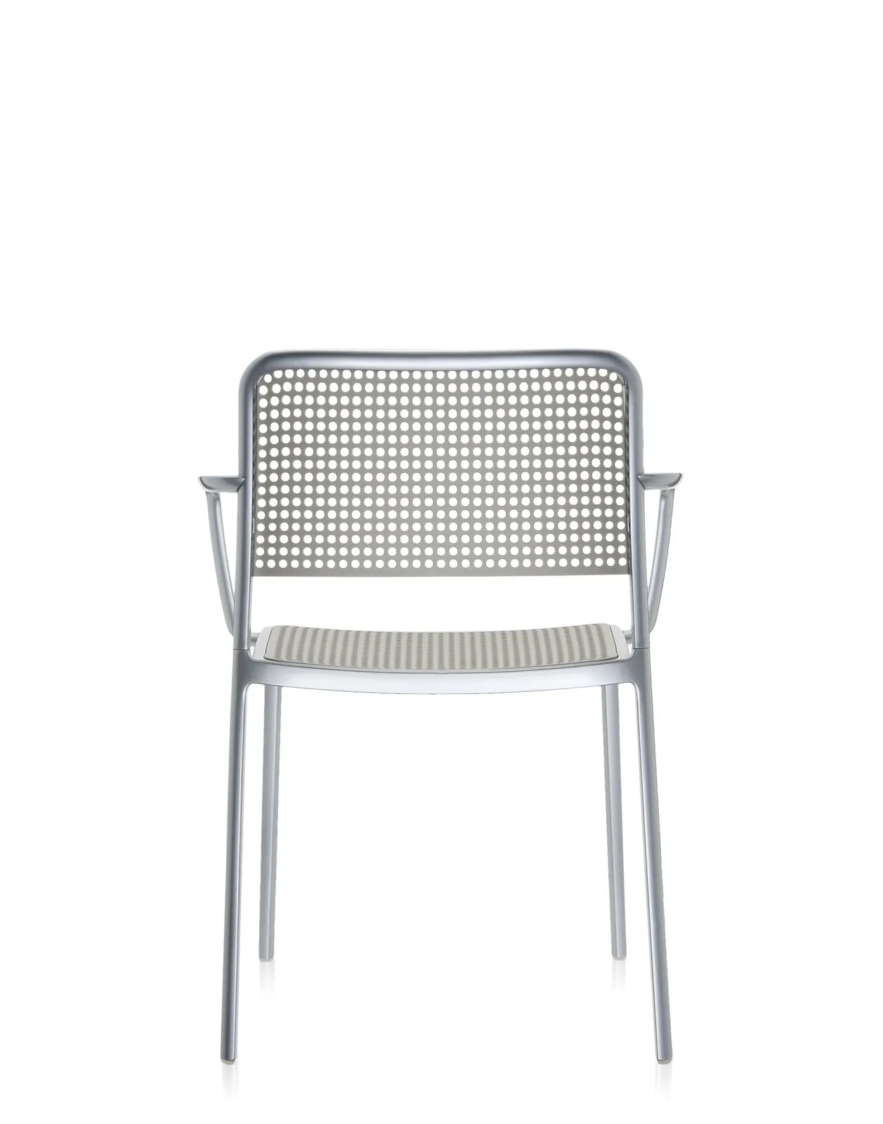 Стул Audrey Shiny с подлокотниками (серый/хромированный) Kartell, арт. 5878/L3 — изображение товара 2