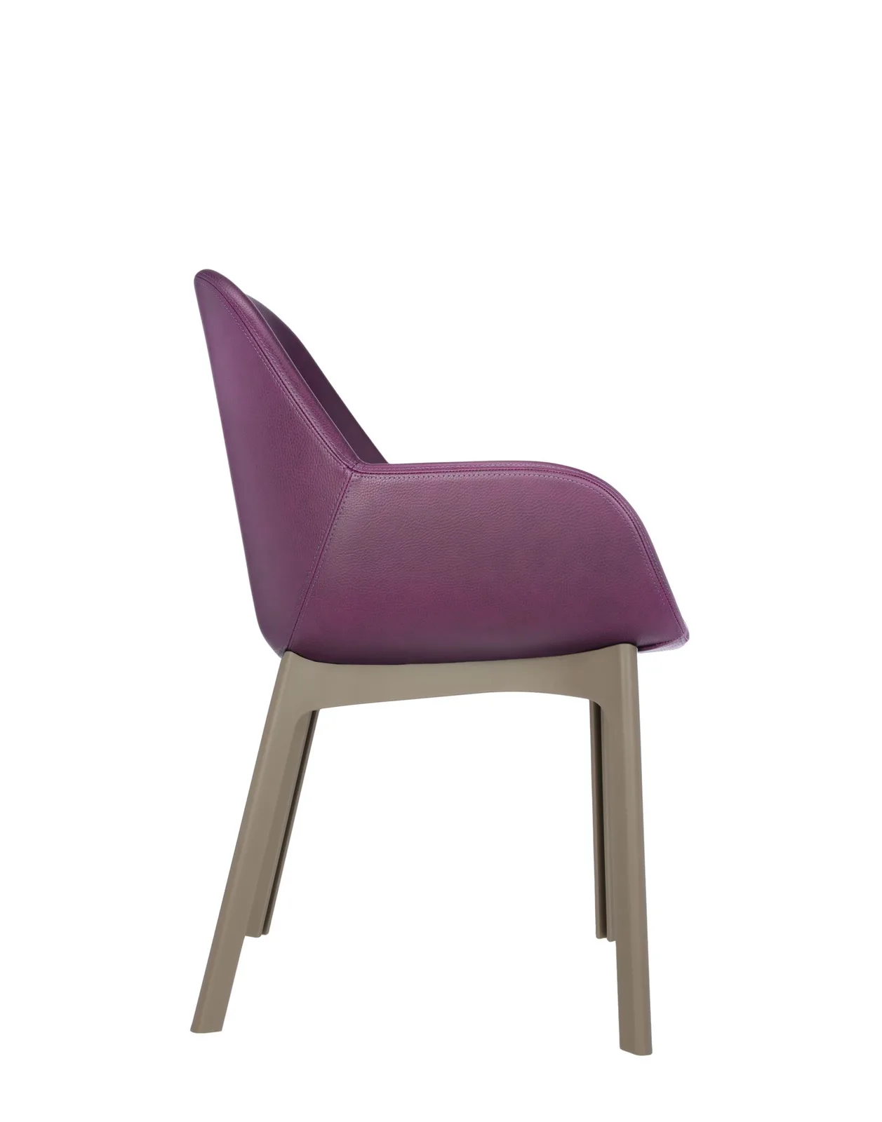 Кресло Clap (бежевое/фиолетовое) эко-кожа Kartell, арт. 4183/TP — изображение товара 3