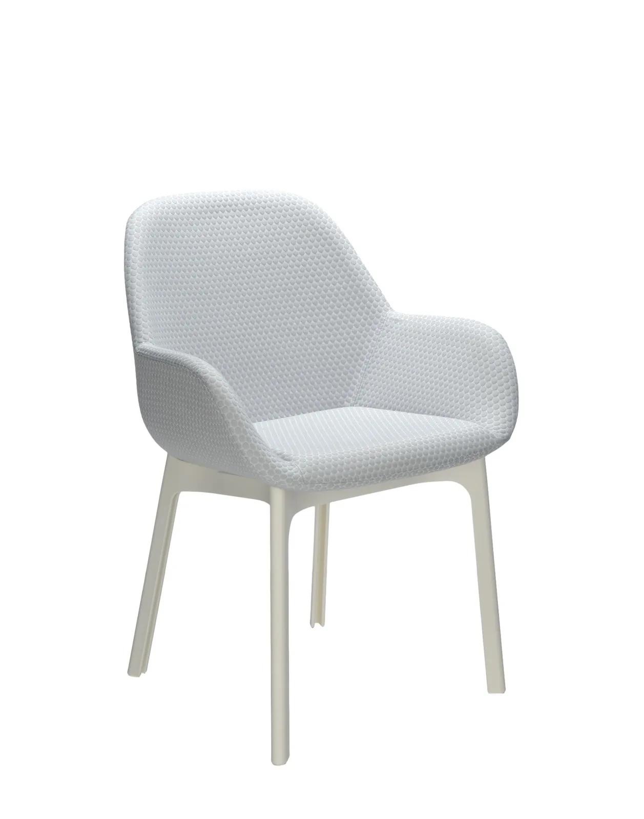 Кресло Clap (белое/серое) тисненая ткань Kartell, арт. 4182/B3 — изображение товара 2