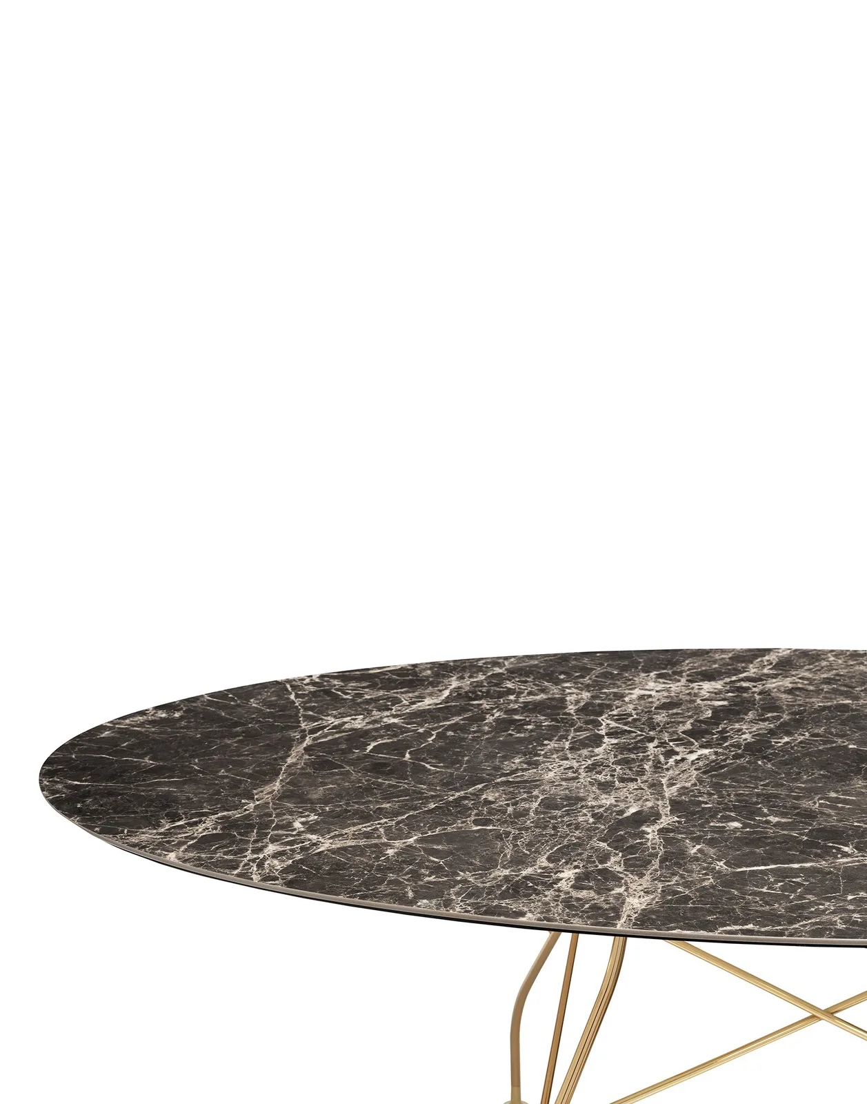 Стол Glossy (коричневый/золотой) 192x118см Kartell, арт. 4579/MM — изображение товара 2