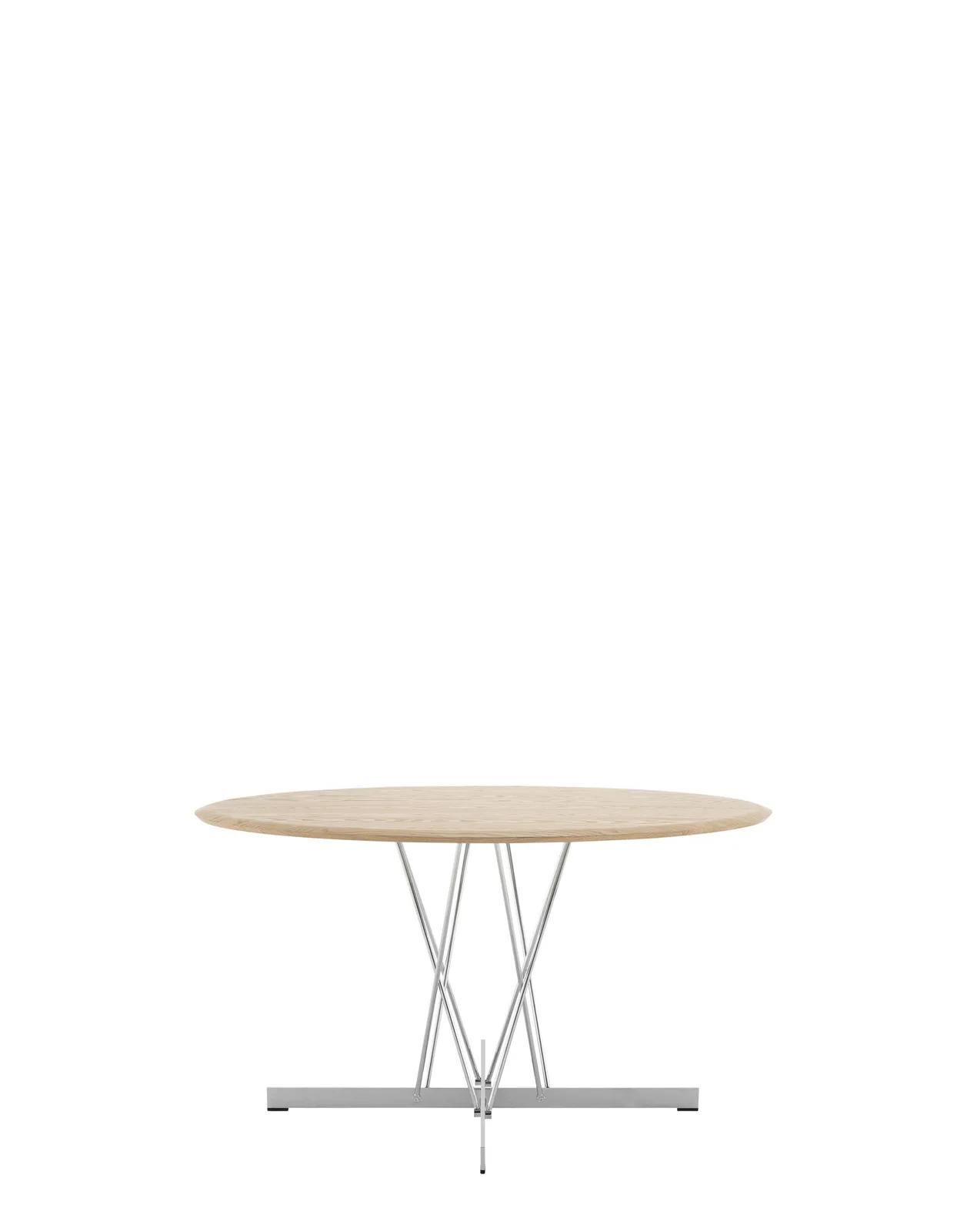 Стол Viscount of wood (ясень/хром) 130X130см Kartell, арт. 4940/CF — изображение товара 2
