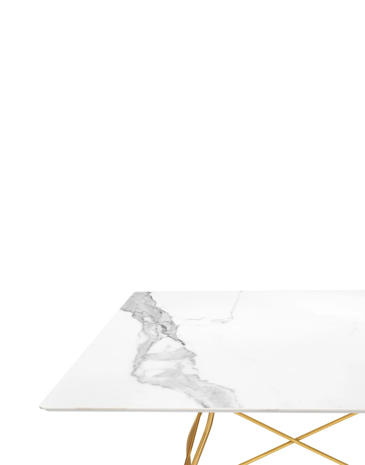 Стол Glossy (белый/золотой) 118x118см, мрамор Kartell, арт. 4594/MB — изображение товара 2