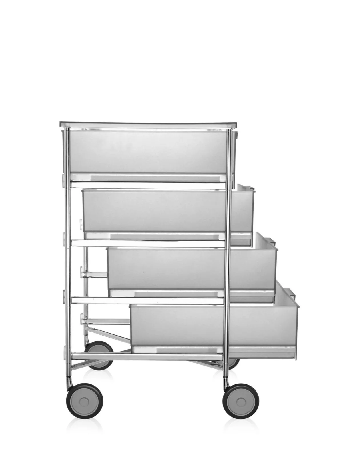 Контейнер Mobil на колесах (белый) с четырьмя ящиками Kartell, арт. 2024/L1 — изображение товара 3