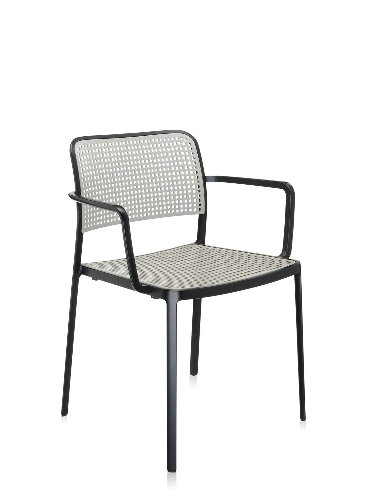 Стул Audrey с подлокотниками (белый/алюминиевый) Kartell, арт. 5876/N3 — изображение товара 2