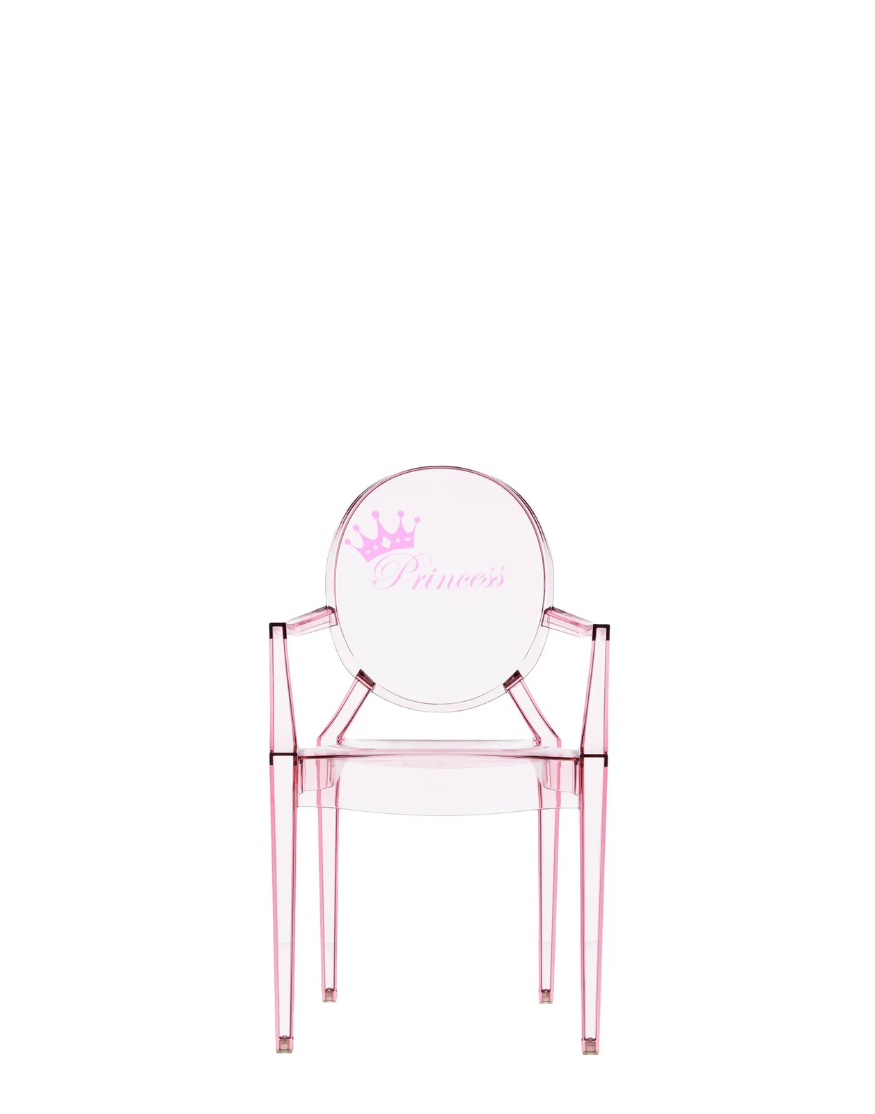 Стул детский Lou Lou Ghost (розовый) с рисунком Kartell
