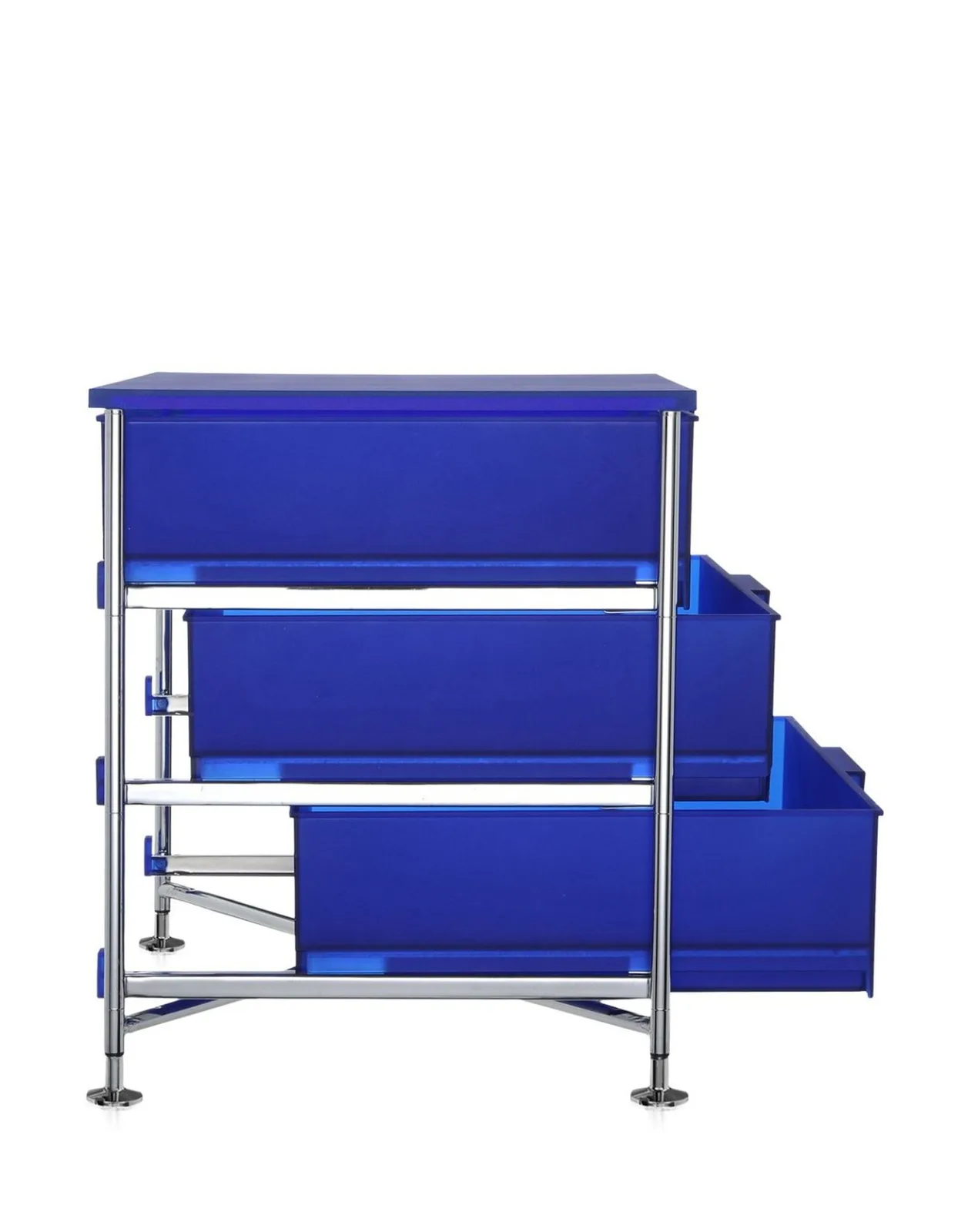 Контейнер Mobil на ножках (синий) с тремя ящиками Kartell, арт. 2011/L2 — изображение товара 2