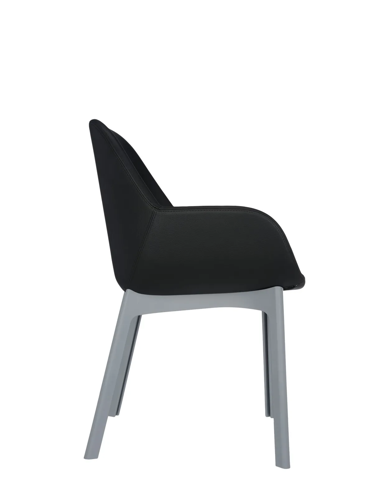 Кресло Clap (серое/черное) эко-кожа Kartell, арт. 4183/GN — изображение товара 3