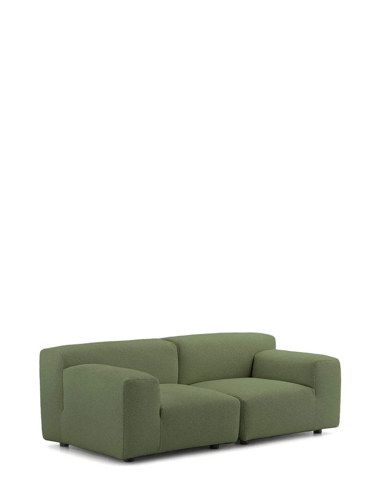 Диван Plastics Duo (зеленый) 228х88см, высота подлокотника 64см, в ткани Orsetto Kartell, арт. 7098/02 — изображение товара 2