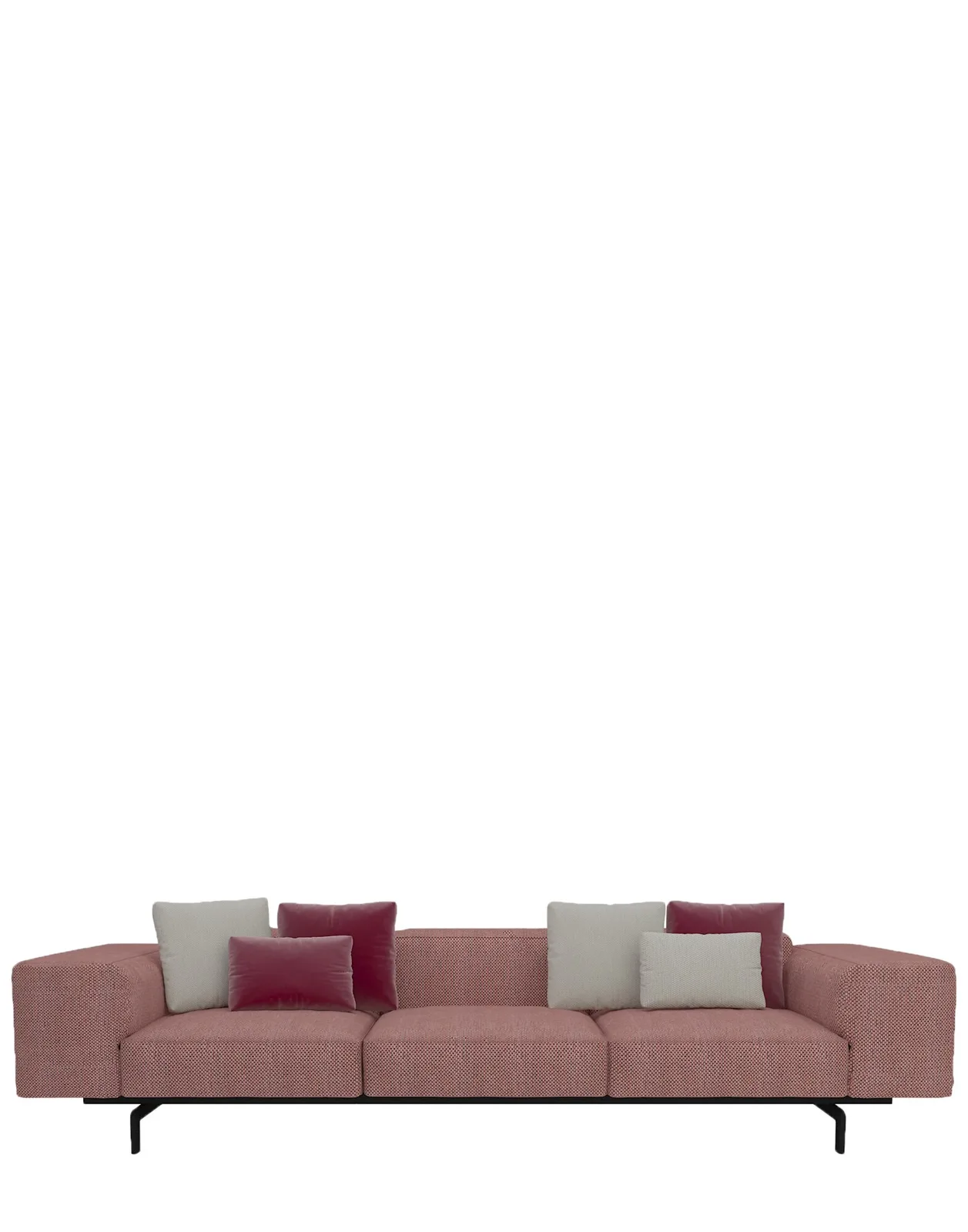 Диван Largo (розовый) трехсекционный Kartell