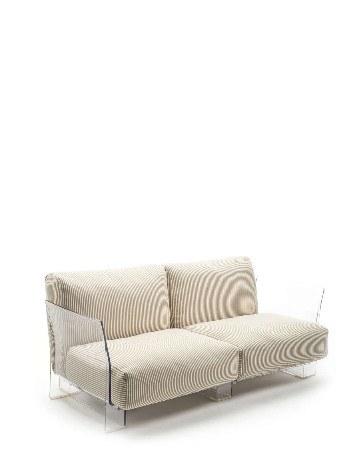 Диван Pop двухсекционный (бежевый/кристалл) Kartell, арт. 7042/63 — изображение товара 2