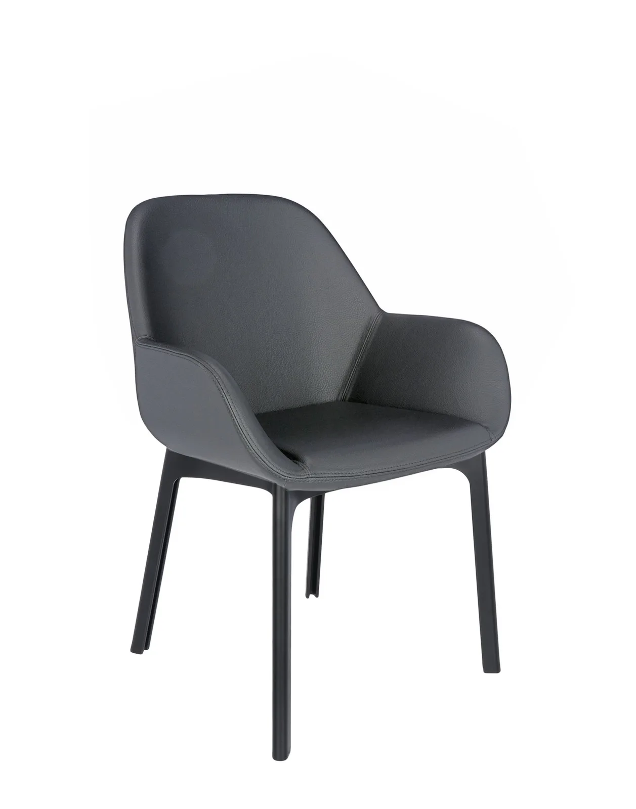 Кресло Clap (черное/серое) эко-кожа Kartell, арт. 4183/NG — изображение товара 4