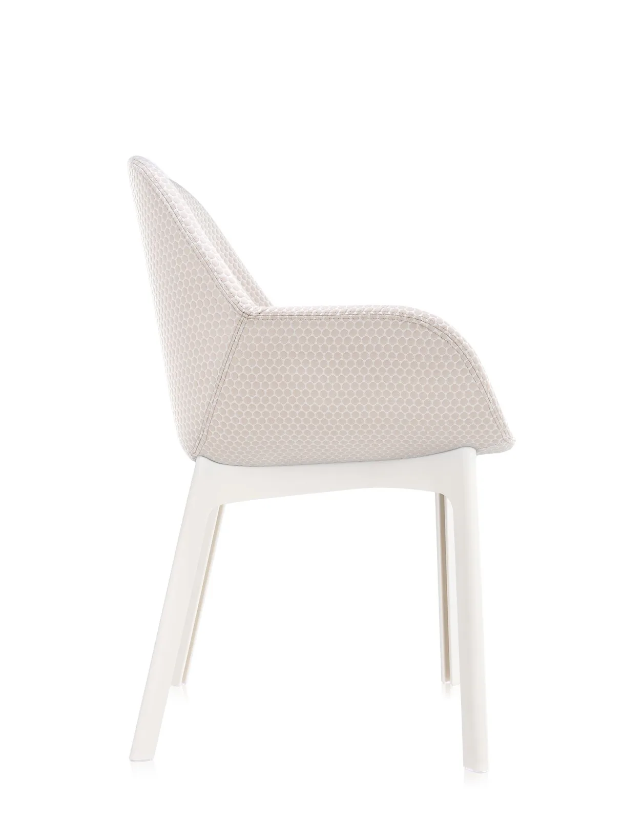 Кресло Clap (белое/бежевое) тисненая ткань Kartell, арт. 4182/B5 — изображение товара 3