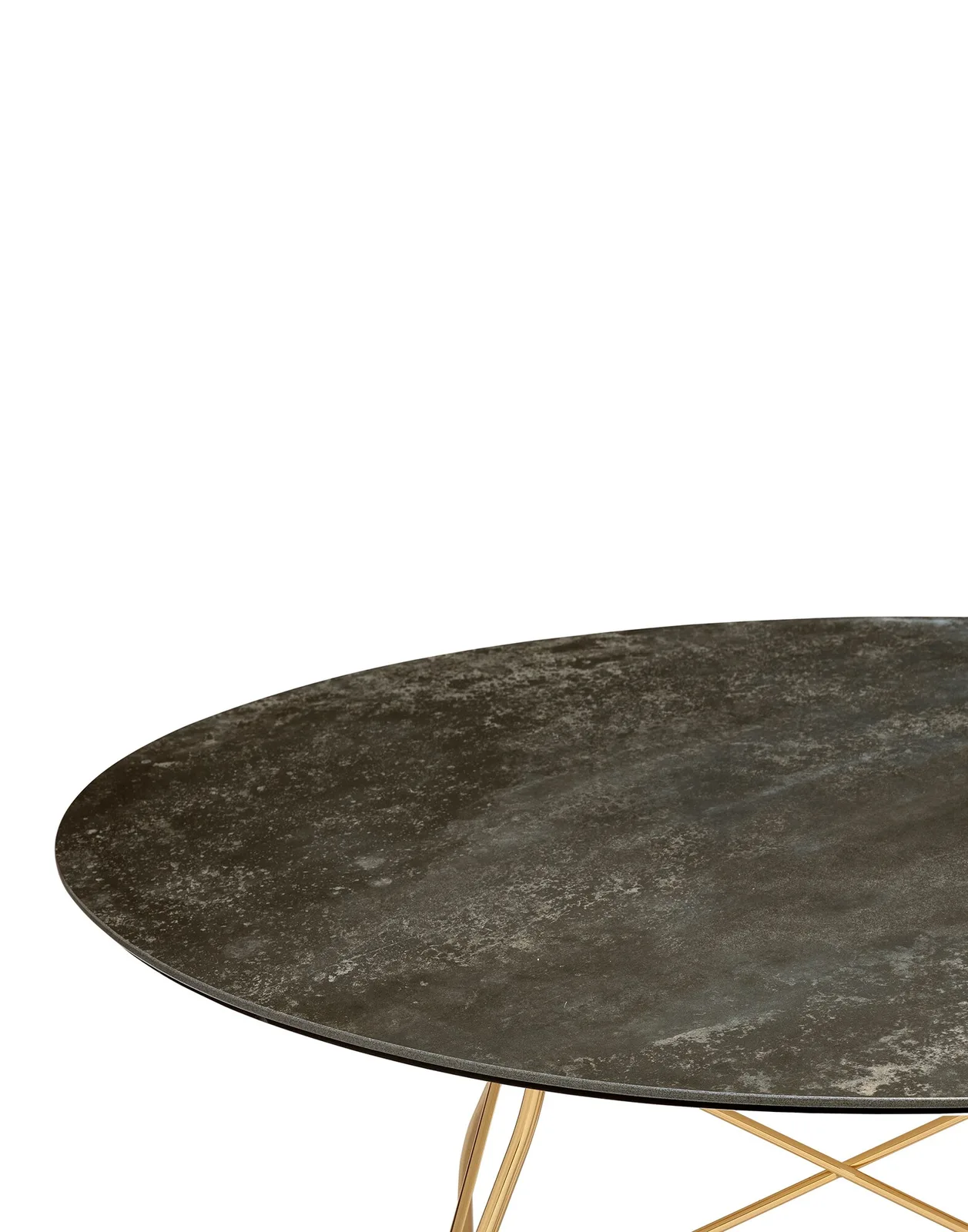 Стол Glossy (черный/золотой) диаметр 128см, мрамор Kartell, арт. 4580/CN — изображение товара 2