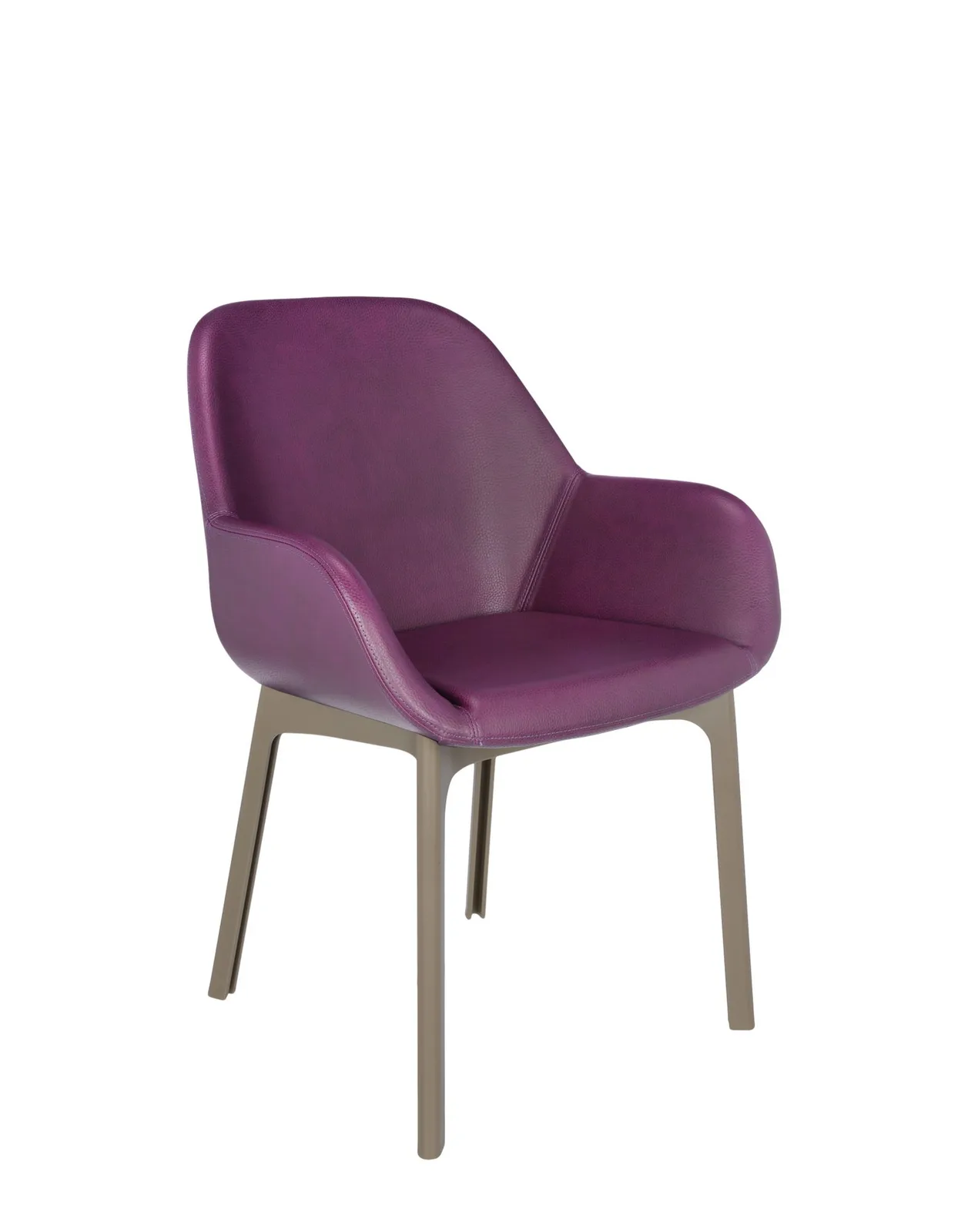 Кресло Clap (бежевое/фиолетовое) эко-кожа Kartell, арт. 4183/TP — изображение товара 4