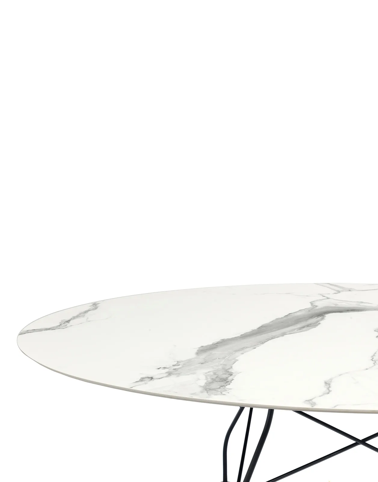 Стол Glossy (белый/черный) 192x118см, мрамор Kartell, арт. 4573/MB — изображение товара 2