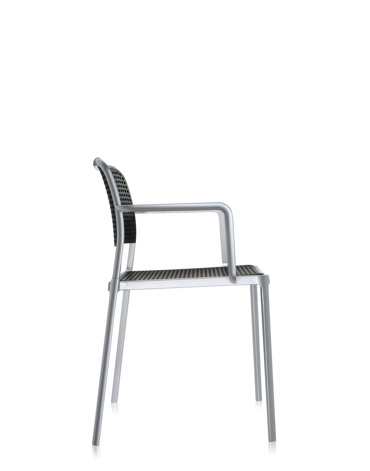 Стул Audrey Shiny с подлокотниками (черный/хромированный) Kartell, арт. 5878/L2 — изображение товара 3