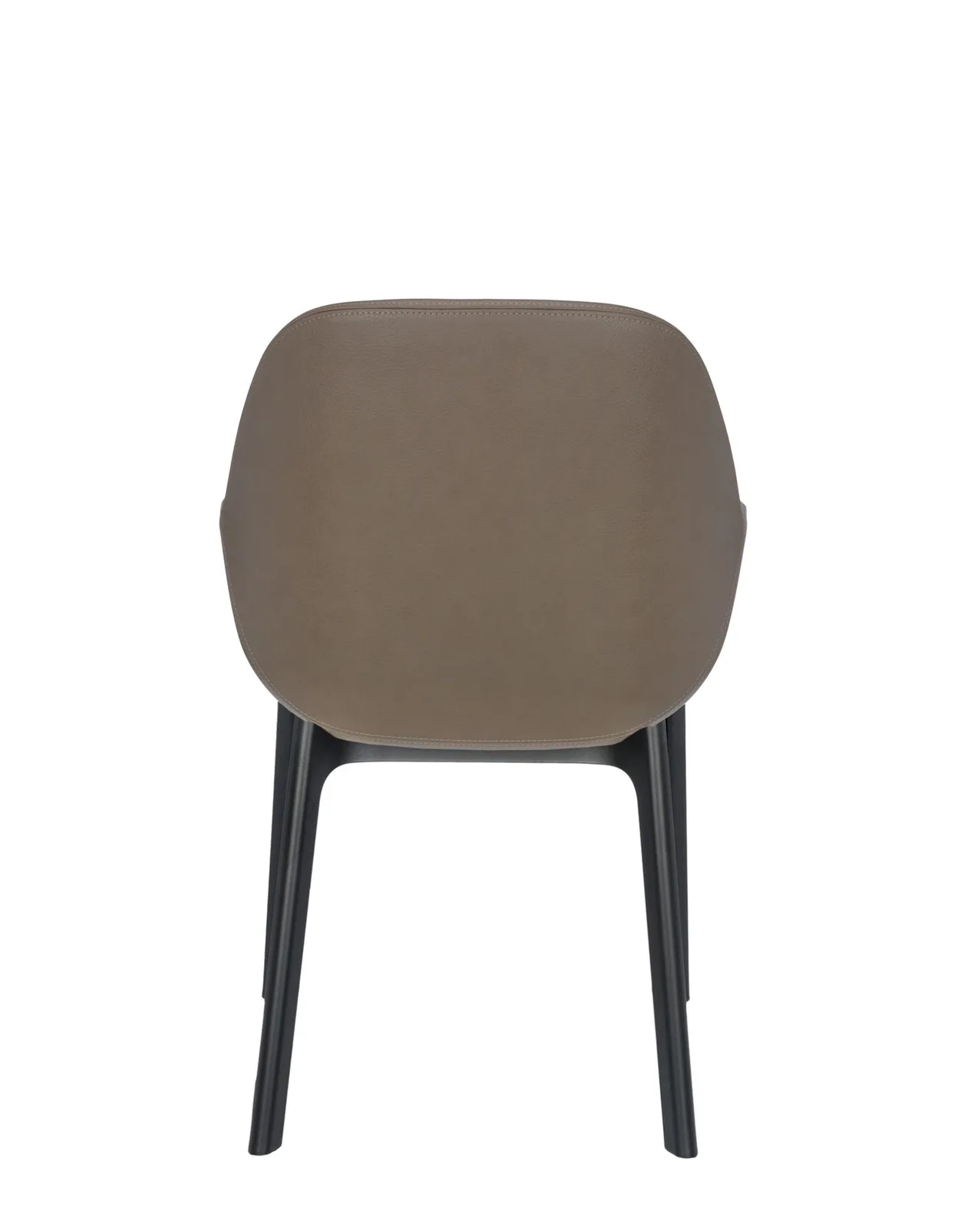 Кресло Clap (черное/бежевое) эко-кожа Kartell, арт. 4183/NT — изображение товара 2