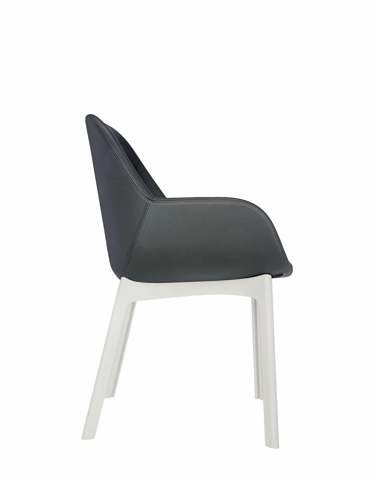 Кресло Clap (белое/серое) эко-кожа Kartell, арт. 4183/BG — изображение товара 3