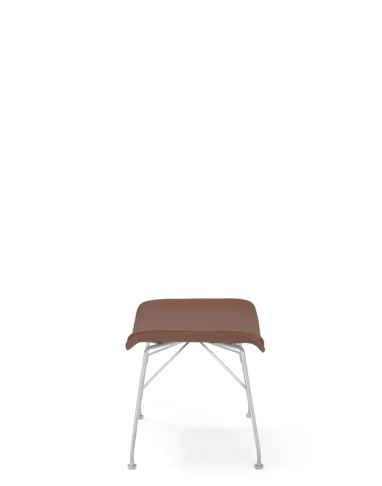 Подставка для ног S/Wood (дерево/хромированная) с текстурой и кожей Kartell, арт. 4920/CC — изображение товара 3