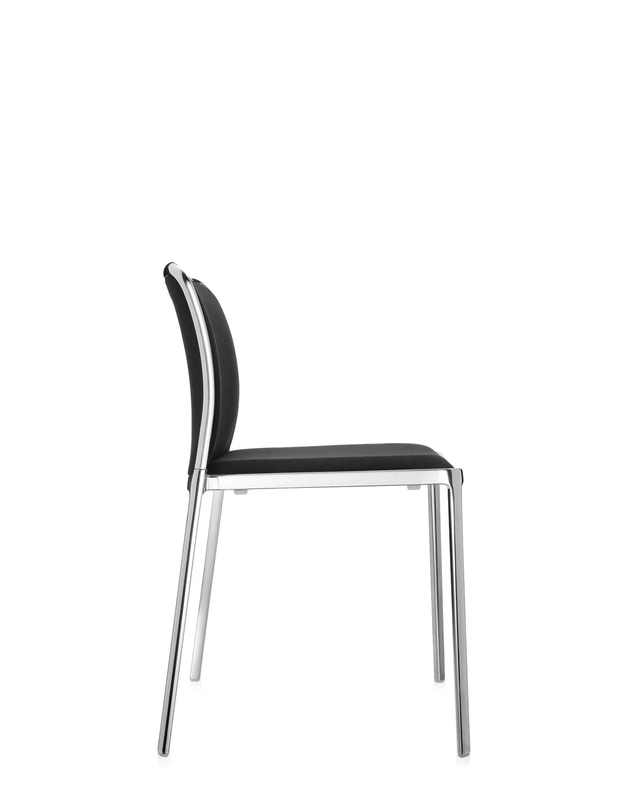 Стул Audrey Soft (черный/хромированный) в ткани Trevira Kartell, арт. 5977/LB — изображение товара 3