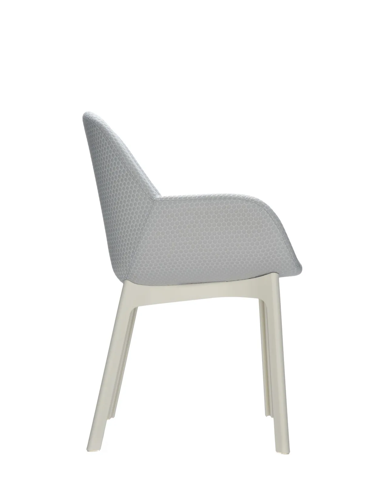 Кресло Clap (белое/серое) тисненая ткань Kartell, арт. 4182/B3 — изображение товара 3