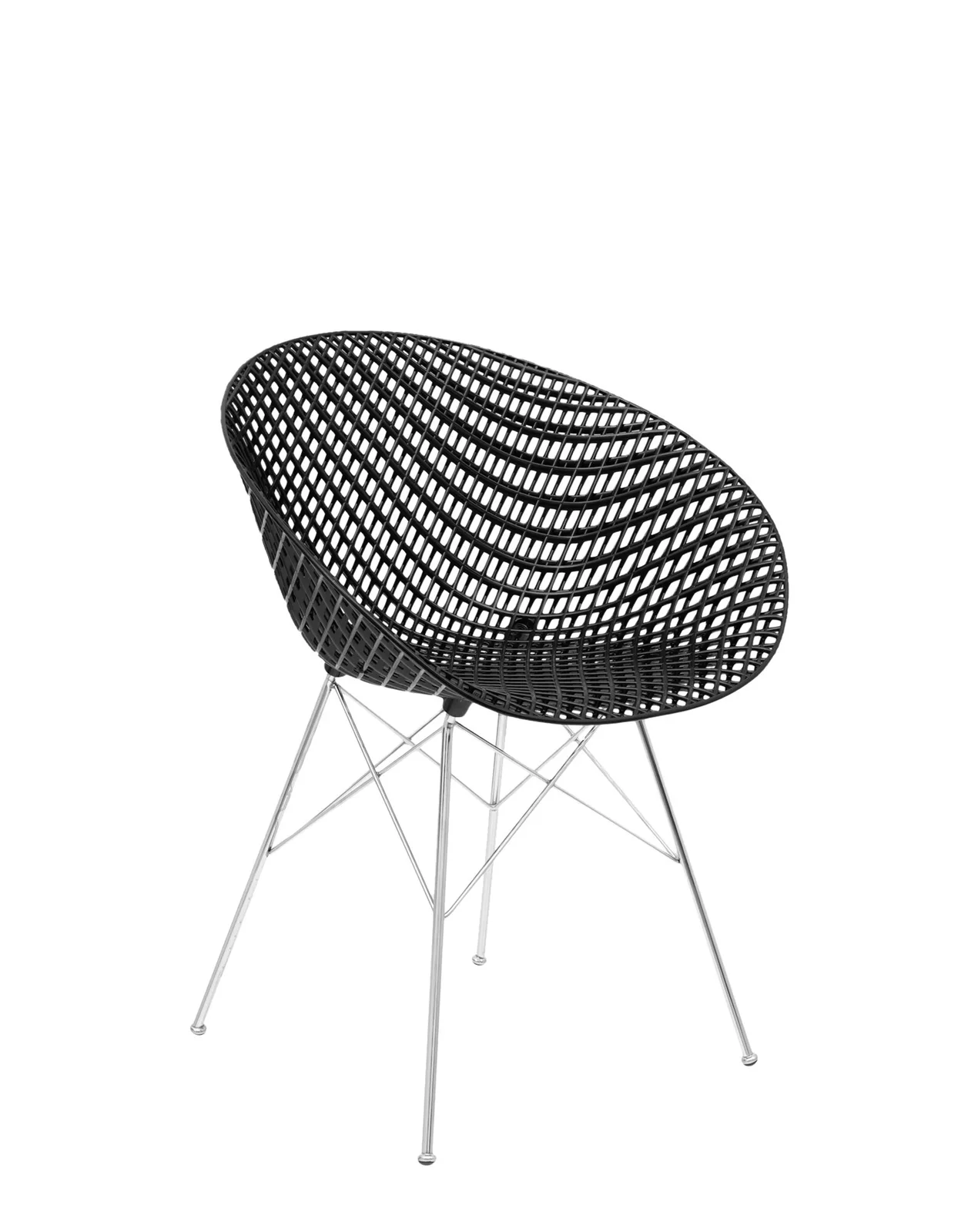 Кресло Smatrik (черное/хромированное) на ножках Kartell, арт. 5834/B9 — изображение товара 4